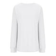 thumbnail image 4 of Guieoi Womens Tops Plus Size Women's Casual Solid Round Neck Loose Striped Long Sleeved T-shirt White Black*Friday/Cyber*Monday Clearance, 4 of 9