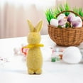 thumbnail image 2 of Easter Springtime Bunny Flock Decor, Green Moss Velvet Butterfly Rabbit Ornaments Spring Courtyard Lawn Garden Tabletop Sculpture Decoration for Easter Gift Party Decoration (9.06in Yellow), 2 of 7