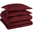 thumbnail image 6 of Chezmoi Collection Burgundy Down Alternative Comforter King - 3-Piece All Seasons Lightweight Comforter Set - Microfiber Comforter Duvet Insert with Corner Tabs, 6 of 6
