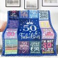thumbnail image 4 of LHSHID 50th Birthday Gifts for Women Funny Blanket Womens 50th Birthday Gifts Ideas Birthday Gifts for Women 50th Birthday Decorations Women Unique 50th Birthday Blanket 30"x40", 4 of 6