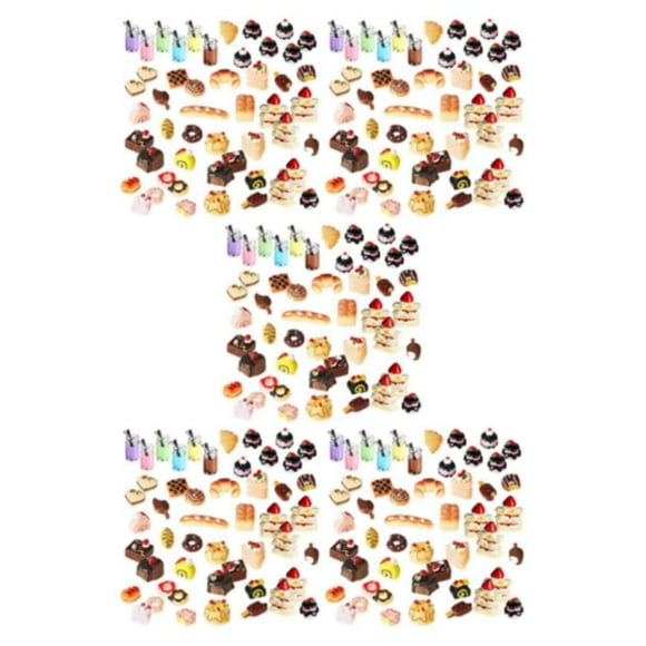 Transemion Realistic Miniature Food Gifts For Child S Play Kitchen SafeDurable Kitchen Accessory 5Set