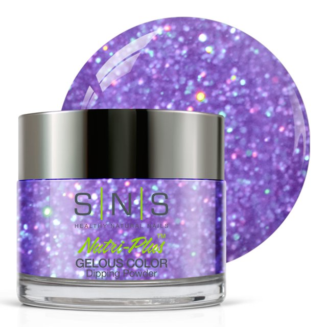 Sns Nail Dip Powder Gelous Color Dipping Powder - Christmas Jammies (púrpura/violeta brillante) - Color de uñas de larga duración dura hasta 14 días - Bajo olor y no requiere lámpara UV - 1 oz