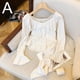 thumbnail image 1 of TQEHS Camisa de manga larga acampanada Camiseta de mujer que resalta la curva de la cintura delgada }э ыш, 1 of 6