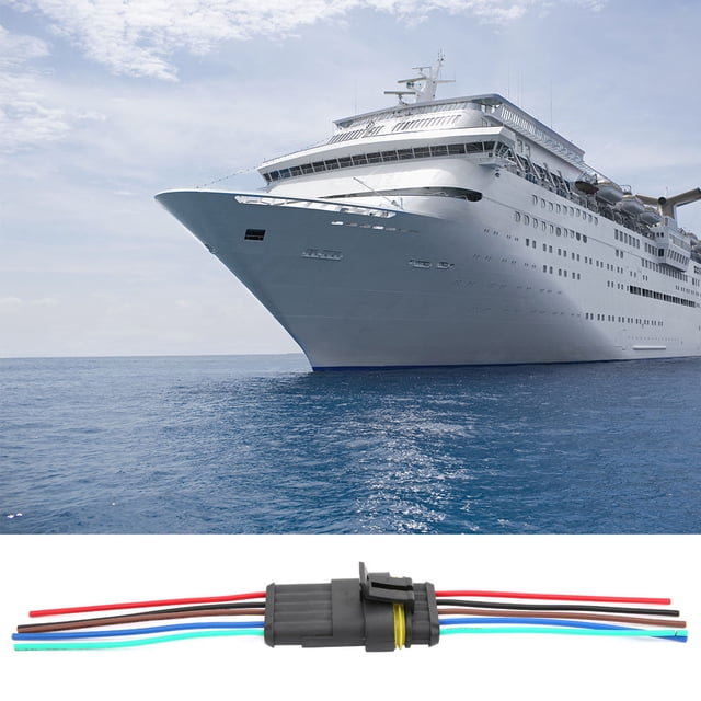 Car Waterproof Connector, Reliable Safe Connection Waterproof Electrical Connector For Marines For Boats For Cars For Trucks 5P