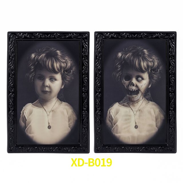 Álbum de fotos con marco de Halloween, recuerdos embrujados, retrato cambiante, diseño temático