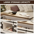 thumbnail image 7 of 47.2" Farmhouse Lift Top Coffee Table with Storage Sliding Barn Door & Large Hidden Compartment, Rustic Coffee Table with Lifting Top Storage Coffee Table for Living Room, 7 of 7