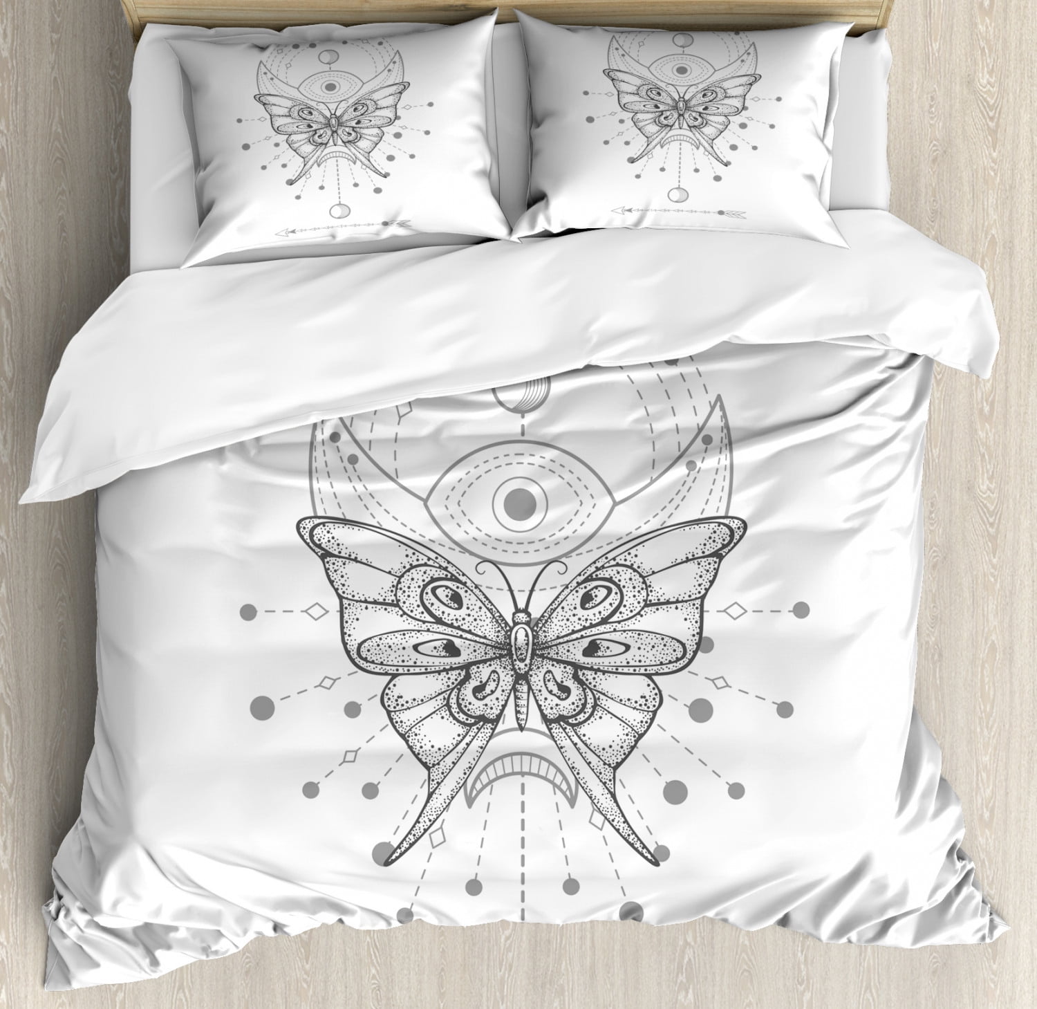 Curated visual reference: Fresh Look at Alchemy Duvet Cover Set Queen Size Vintage Engraved Style Butterfly