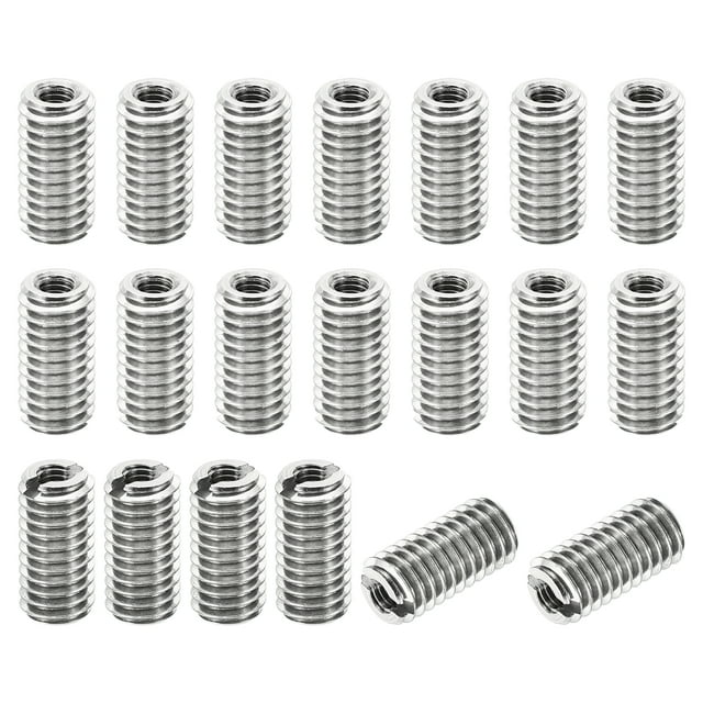 Unique Bargains Adaptateurs de Filetage Manchon Réducteur Écrou 20 Pcs M6x1 Mâle à M3x0.5 Femelle Réparation Insert Écrou 12mm