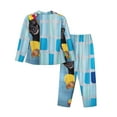 thumbnail image 2 of Wukai Prague Ratter Dog in Bathtub Print Women's Pajama Set - Soft Long Sleeve Sleepwear for Comfort and Style-Large, 2 of 9