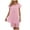 Pink, variant on Tnhcen Women's Short Nightgown Set Short-Sleeves and Shorts Lightweight Fabric Nightwear Set Homewear Free Size