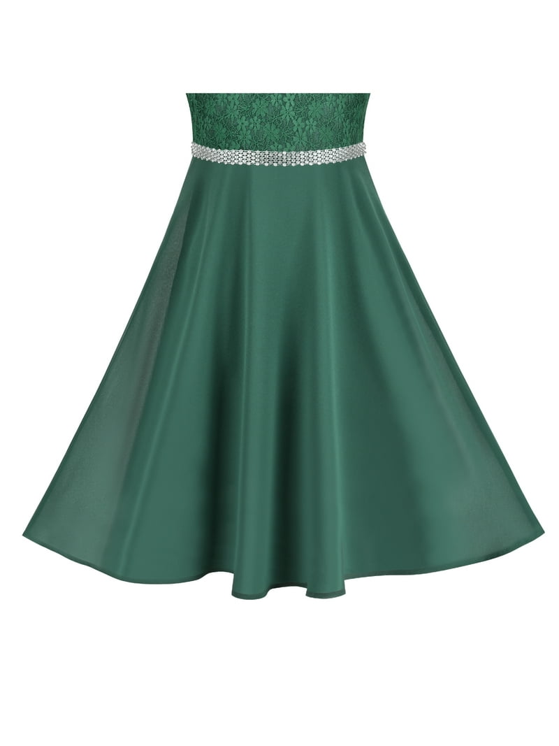 Girls Dress Dark Green Rhinestone Chiffon Bridesmaid Party Maxi 12 Years - Walmart.com Girls Dress Dark Green Rhinestone Chiffon Bridesmaid Party Maxi 12 Years - Walmart.com