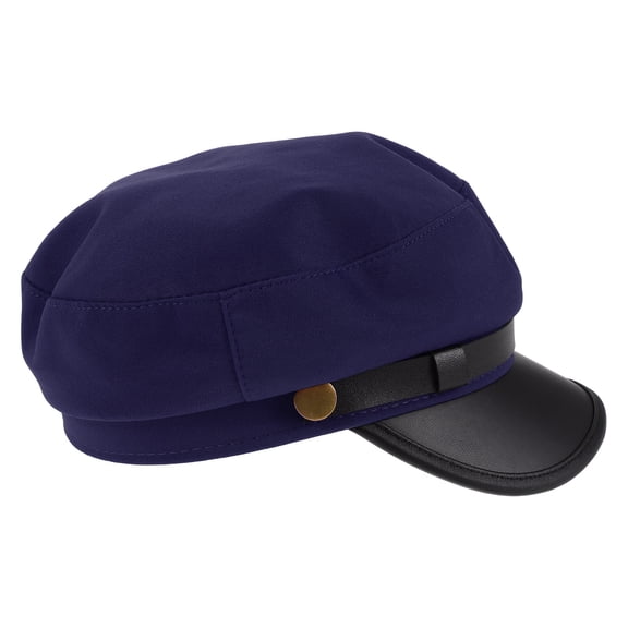 FENGGUIQU Unisex Vintage Newsboy Cap PU Hat Sun For Daily Wear And Themed Events 1 Set
