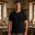 thumbnail image 5 of Mens Quick Dry V Neck T-Shirts Workout Soft Short Sleeve Moisture Wicking Running Athletic Gym Casual Tee Tops with Pocket Black, 5 of 9