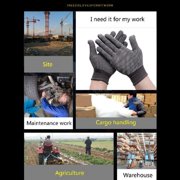 12 Pair Single Sided Working Gloves Polyester Cotton Work Gloves with Grip Dots