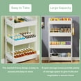 thumbnail image 6 of Fnova 55.1" 4-Tier Storage Shelf, Wooden Kitchen Rack, Fruit & Vegetable Organizer Shelf for Snacks, Kitchen Storage Shelving Unit, 6 of 17