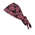 thumbnail image 5 of LNZGNM Halloween Women's Scrub Caps, Twist Knot Head Wrap, with Floral Applique, Stretchy and Easy for Everyday Style, Bad Hair Days, and Casual Wear,Hot Pink(One Size), 5 of 6