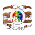 thumbnail image 1 of Pulsera de cuero Negro trenzado pulsera de cuerda de amor Unbranded M, 1 of 3