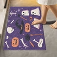 thumbnail image 4 of 2 Piece Soft Bathroom Rug Set Halloween Elements with Pumpkin Skull Bath Mat and U-Shaped Toilet Contour Rug (16"x24"+20"x24"), 4 of 7