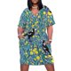 thumbnail image 1 of Vestido holgado de estilo coreano para mujer traje de gala con bolsillo diseño de Urraca australiana en el jardín verano, 1 of 6