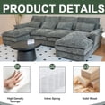 thumbnail image 5 of SOULART 110" Modular Sectional Sofa, Gray U Shaped Cloud Couches For Living Room, Cloud Couch Sectional With Double Cushion Sleeper Chaise, 5 of 8