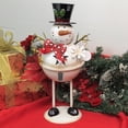 thumbnail image 3 of Christmas Snowman With Stars & Snowflake Metal Figurine Decorate Decor 31844451, 3 of 3