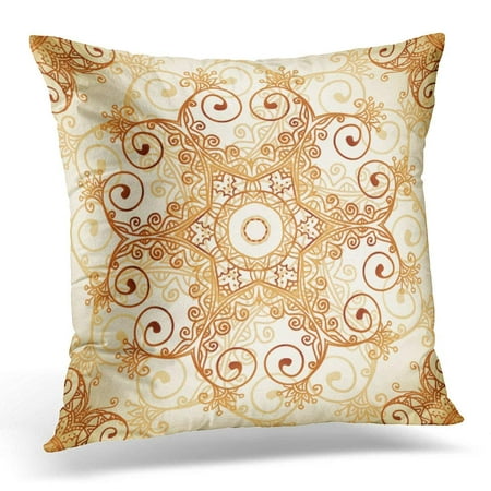 ARHOME Abstract Ornate Vintage in Mehndi Style Arabic Pillow Case Pillow Cover 20x20