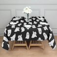thumbnail image 3 of Black Halloween Ghosts with Boo Square Tablecloth,Waterproof Square Table Cover,Wipeable Spillproof Washable Table Cover for Home Kitchen Party Decor 42"X42"(107x107cm), 3 of 6