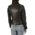 thumbnail image 3 of NEW HOT Women Lambskin Real Black Leather Jacket Motorcycle Slim Fit Coat W167, 3 of 4