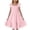 Pink, variant on Grblisyd Girls Dresses Size 10-12 Flutter Double Layer Ruffle Sleeve Summer Solid Color Square Neck Sundress Birthday Party Casual Outfit