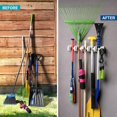 thumbnail image 3 of Home-it Mop and Broom Holder Wall Mount Garden Tool Storage Tool Rack Storage & Organization for the Home Plastic Hanger for Closet Garage Organizer (5-position), 3 of 8