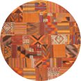 thumbnail image 1 of Ahgly Company Indoor Round Contemporary Red Patchwork Area Rugs, 6' Round, 1 of 6