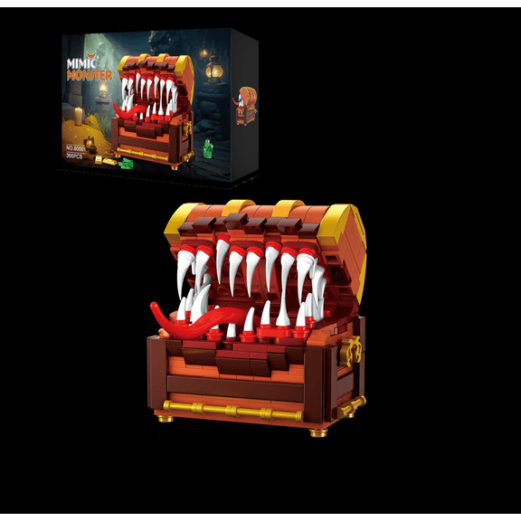 Treasure Chest Monster Building Set (366 Pieces) - Gift Box for Teens & Adults Ages 14