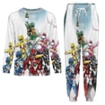 thumbnail image 5 of Power Rangers Men's Lounge Pajamas Set 2-Piece Crew Neck Sleepwear Soft Long Sleeve Top & Pants for Sleep, Home & Vacation XL, 5 of 8