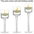 Nuptio Hurricane Glass Candle Holder for Wedding Table Centerpiece Long