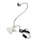 thumbnail image 4 of Protección para los ojos Lámpara de abrazadera de luz de escritorio LED Flexible LED Lectura de libros USB Clip para dormitorio, Luz blanca plateada Inevent DZ4858-04, 4 of 7