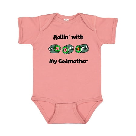 

Inktastic Rollin with my Godmother Gift Baby Boy or Baby Girl Bodysuit