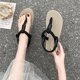 thumbnail image 2 of Sandalias con chanclas y punta abierta de cabeza redonda, zapatos de mujer, moda tradicional, cómodo estilo informal, sandalias de moda creativas simples37 Gao Jinjia LED, 2 of 2