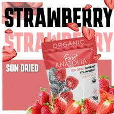 (2 pack) Pure Anatolia Organic Dried Strawberry Bites, 5 oz, 1 Pack