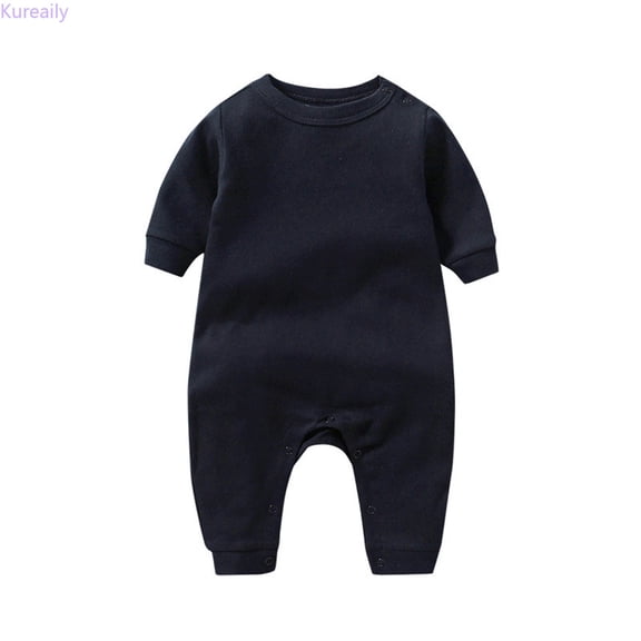 Kureaily Comfort Boys Bodysuit Long Sleeve Shoulder Snap Baby Jumpsuit For And Toddler Playwear Soft Everyday Outfit 9-12 Months
