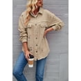 thumbnail image 2 of Solid Color Distressed Jacket, Beige, Small, 2 of 5