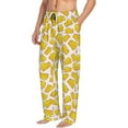 thumbnail image 6 of Susaid Cheese Print Mens Pajama Pants Set Sleep & Lounge Pants, PJ Bottoms with Pockets and Button Fly-Medium, 6 of 6