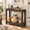 Black Walnut-32"(L)*31.3(H), variant on Black Walnut 24"(L)*23.8(H) Slim Console Table Narrow Storage Farmhouse End Table
