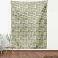 thumbnail image 3 of Ambesonne Egyptian Fabric by the Yard Upholstery, Hieroglyphs Animals, 5 Yards, Reseda Green, 3 of 4