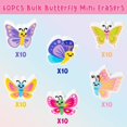 thumbnail image 2 of Gomas de borrar Haooryx Spring Butterfly, 60 unidades, para niños, 2 of 8