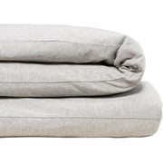 Calvin Klein Modern Cotton Body Solid 1 Piece Duvet Cover, Full/Queen Size, Cotton Modal 170 GSM (Grey) Gray Full/Queen