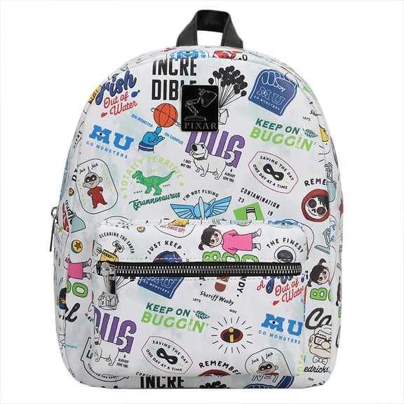 Pixar Animated Movie Characters Toss Print Mini Backpack