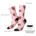thumbnail image 2 of Yiaed Watermelon Ice Cream Print Great elasticity Crew Socks Sports socks for Men and Women, 2 of 5
