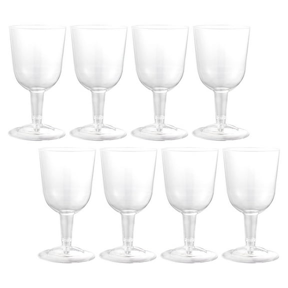 Clear Plastic Wine Glasses for Parties, Dessert Cups, Disposable Wine Cups for Home and Events