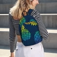 thumbnail image 7 of Balery Abstract Bright Pineapple Fruit Retro Vintage Canvas Backpack for Men and Women - Large Capacity, Durable Travel Laptop Bag for School, Work, Hiking, and Outdoor Activities, 7 of 7