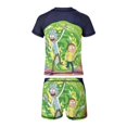 thumbnail image 6 of Rick And Morty Boys 2-Piece Swimsuit Set, Short Sleeve Rash Guard & Swim Trunks, 6 of 7